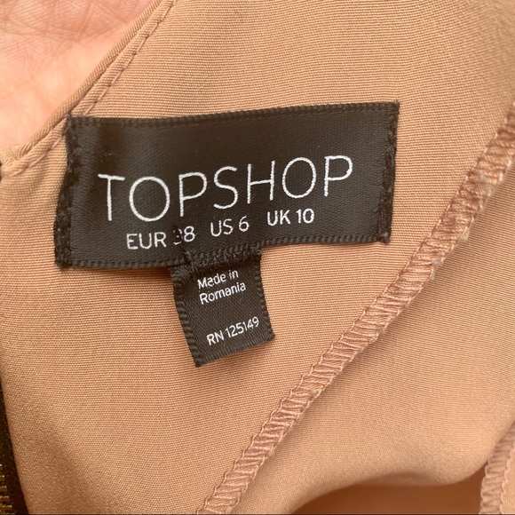 TOP SHOP nude mini dress - Picture 5 of 6